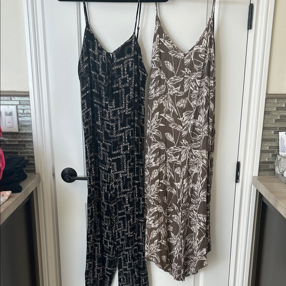 Bundle of 2 Black and Brown Patterned Jumpsuits